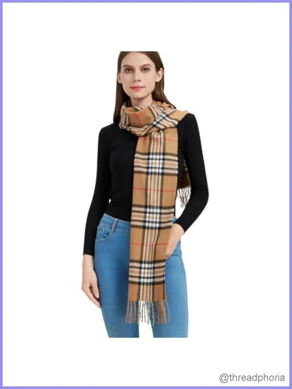 Classic Tartan Checkered Plaid Scarf for Men and Women, Soft Viscose Blend